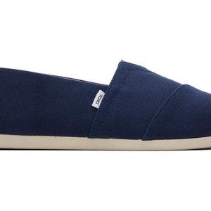 *NEW* TOMS Alpargata Mens Navy Recycled Cotton Shoes - Sz 9.5 *NEW*